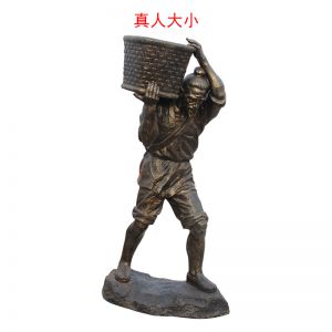 農(nóng)耕抗筐人物 玻璃鋼