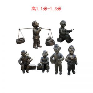 玻璃鋼仿銅民俗小品人物