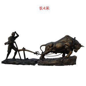 耕牛玻璃鋼仿銅農(nóng)耕文化