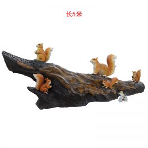 仿真松鼠樹玻璃鋼